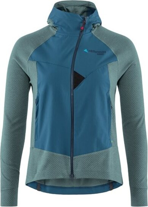 Women's Hugin Zip Hoodie S, Frost Green/Monkshood Blue