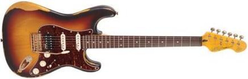 V6hmrsb El-Gitar, S-Type Hss Distressed Sunb