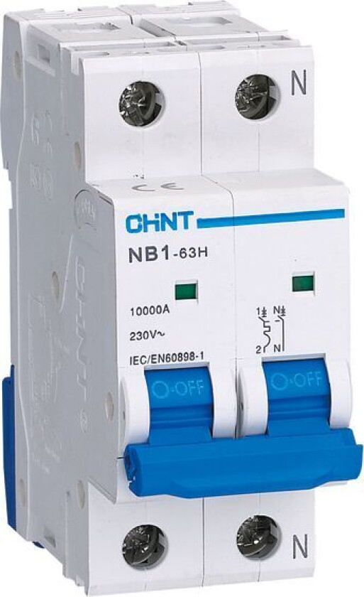 Overbelastningsvern 2P 63A 10KA Cenika - 1601157