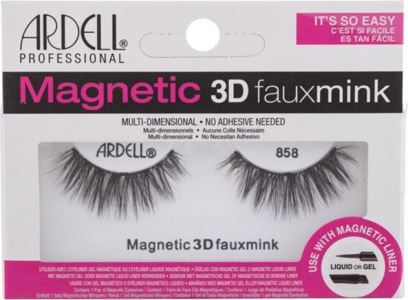 - Magnetic 3D Faux Mink 858 Black - For Women, 1 pc