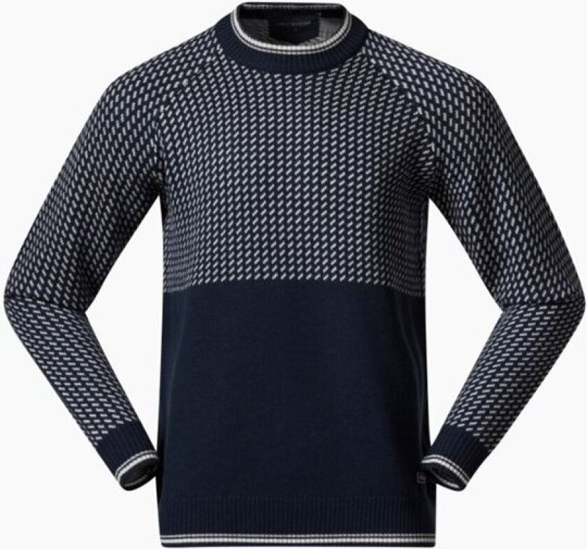 Alvdal Wool Jumper Herre Navy Blue/Vanilla White S