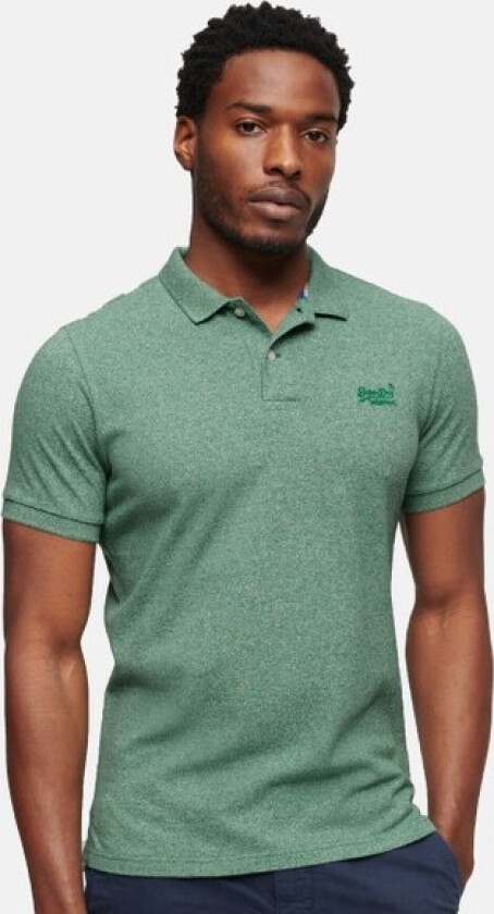 Classic Pique Polo, Bright Green Grit, L, Piketrøyer