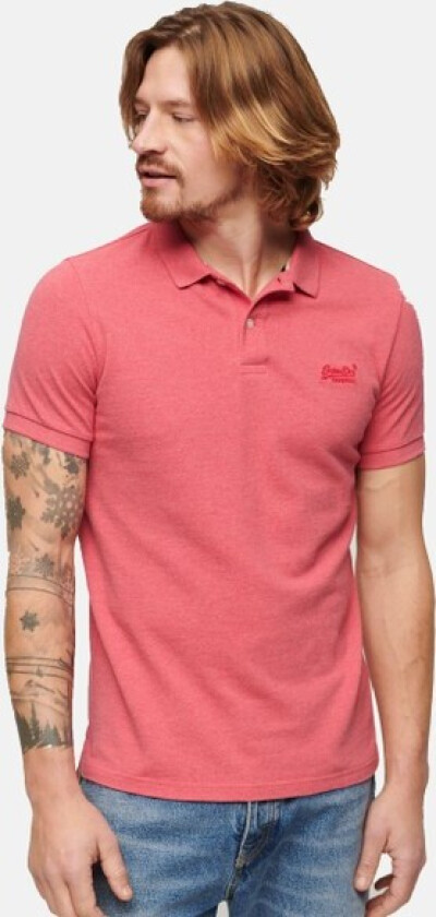 Classic Pique Polo, Punch Pink Marl, Xl, Piketrøyer