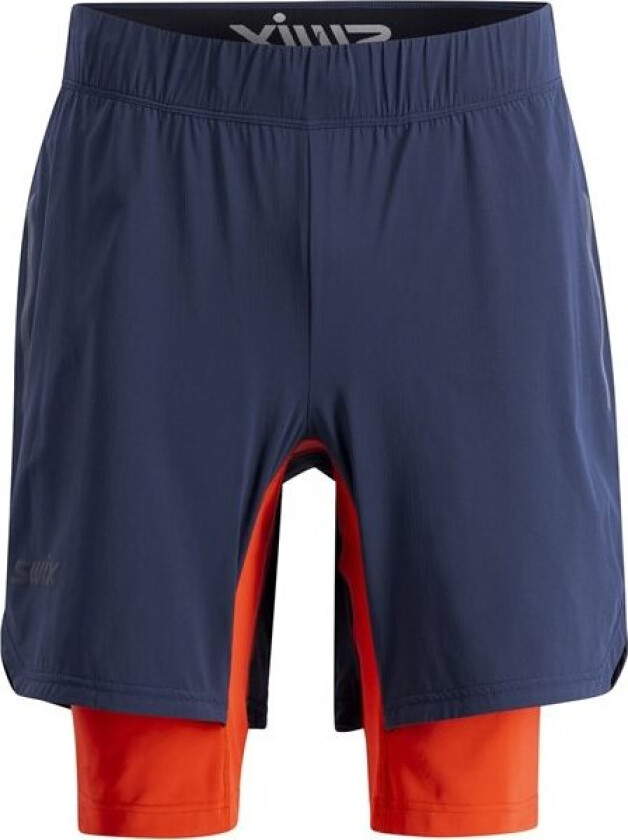 Men's Pace Hybrid Shorts XXL, Dark Navy/Lava