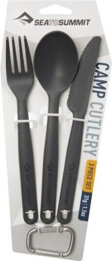 Sea To Summit Cutlery Polyprop Set 3 Pc Charcoal