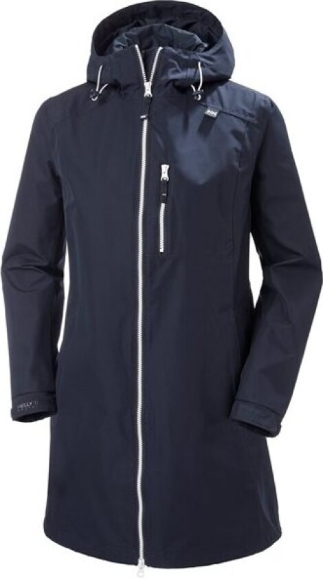Dame Lang Belfast 3/4 Length Regnjakke Marineblå Xs SvartXS