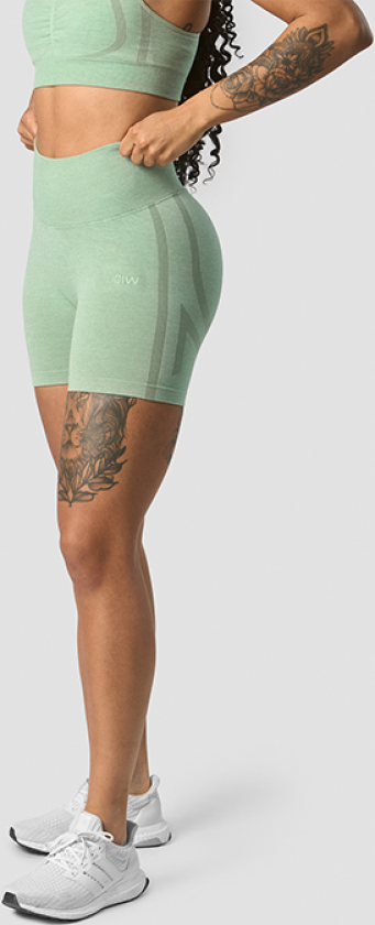 Rush Seamless Shorts, Ice Green Melange