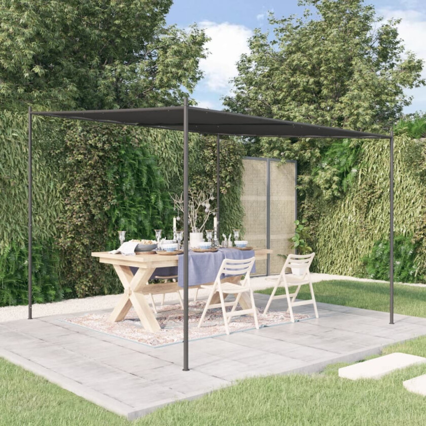 Festtelt antrasitt 3x3 m 180 g/m² stoff og stål
