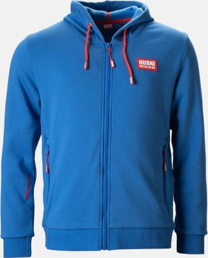 Logo Zip Hoody, Azure Blue, L, Hoodies