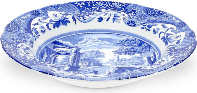 Blue Italian Suppetallerken 23 cm
