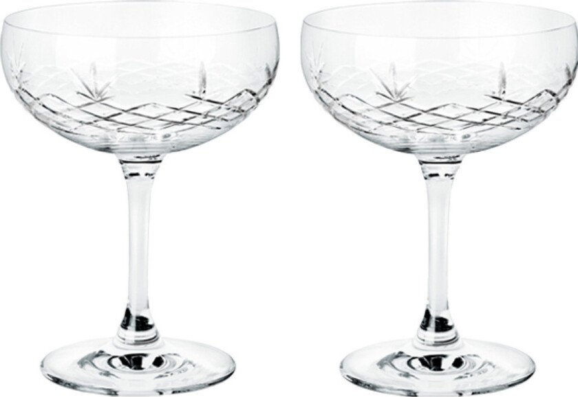 Crispy Gatsby champagneglass, 2 stk. klar