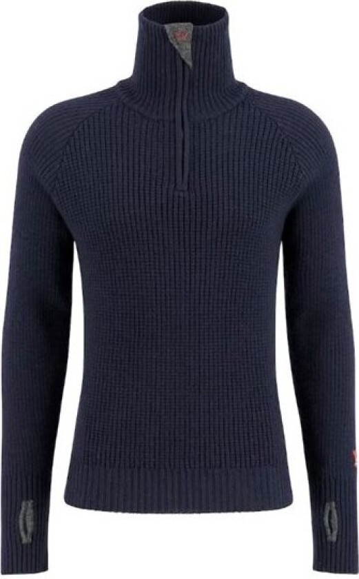 Bilde av Rav sweater w/zip, ullgenser, unisex New Navy