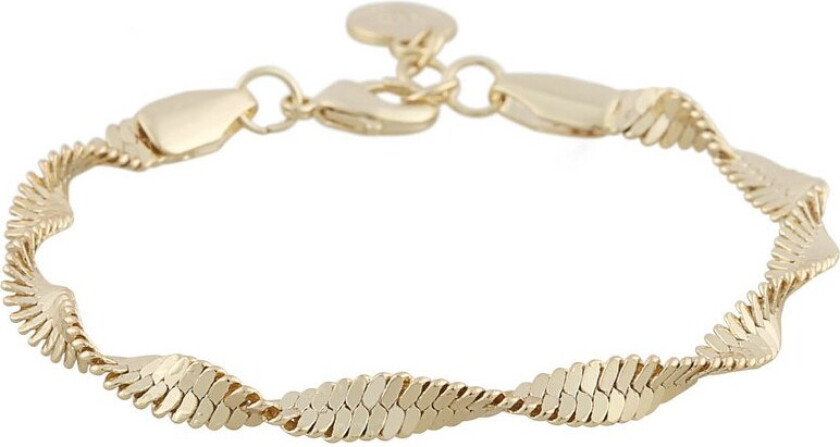 Lisbon Big Bracelet Plain Gold Onesize
