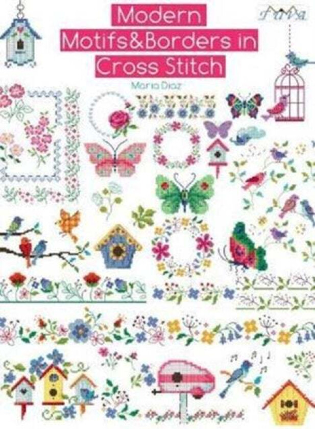 Modern Motifs & Borders in Cross Stitch av Maria Diaz