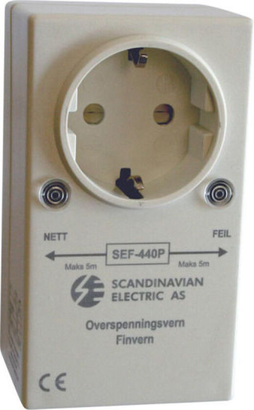 Overspenningsvern SEF-440P Pluggbart finvern for stikkontakt - 1661492