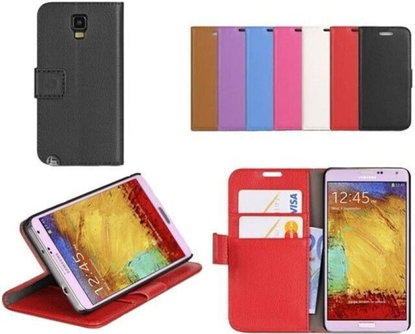 Lommebokdeksel 2-kort Samsung Galaxy Note 3 (SM-N9005) : Farge - Blå