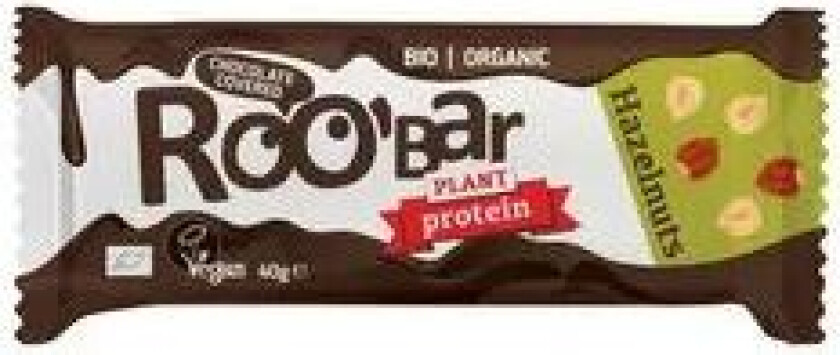 Roo bar Choko Hasselnødde Protein Ø Roobar - 40 g