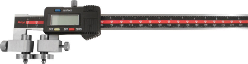 Digital skyvelær 0-300x0,01 mm for måling av API-ring spor