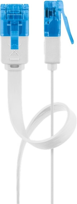 CAT 6A flat-patch cable U/UTP white 20 m