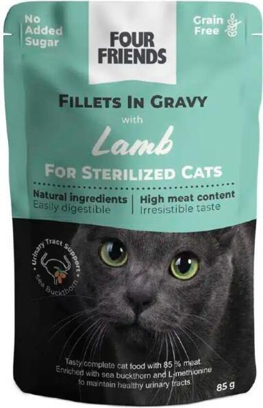 Four Friends Cat Sterilized Lamb in Gravy 85 g