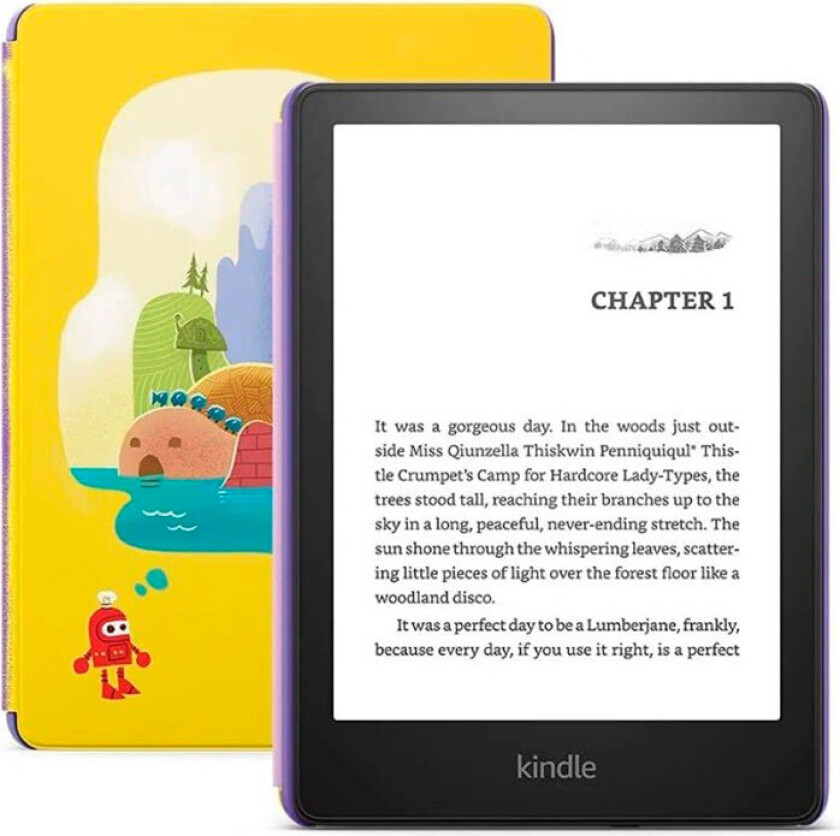 Kindle Paperwhite Kids Edition - 11. generasjon - eBook-leser - 8 GB - 6.8 monokrom Paperwhite - berøringsskjerm - Bluetooth, Wi-Fi - svart - med Robot Dreams Cover