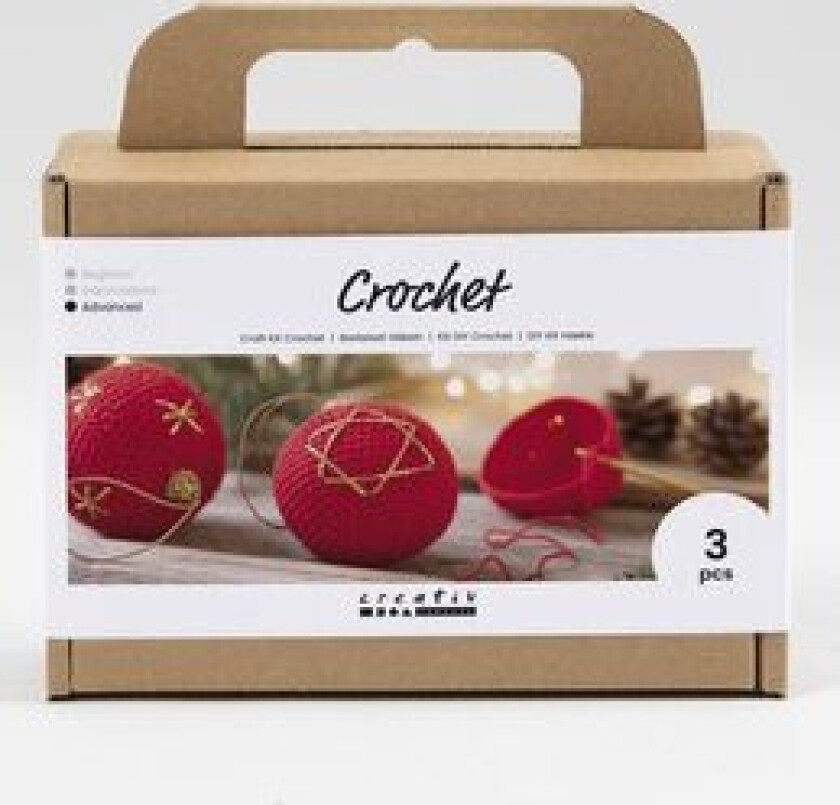Hobbysett Heklede Juletrekuler