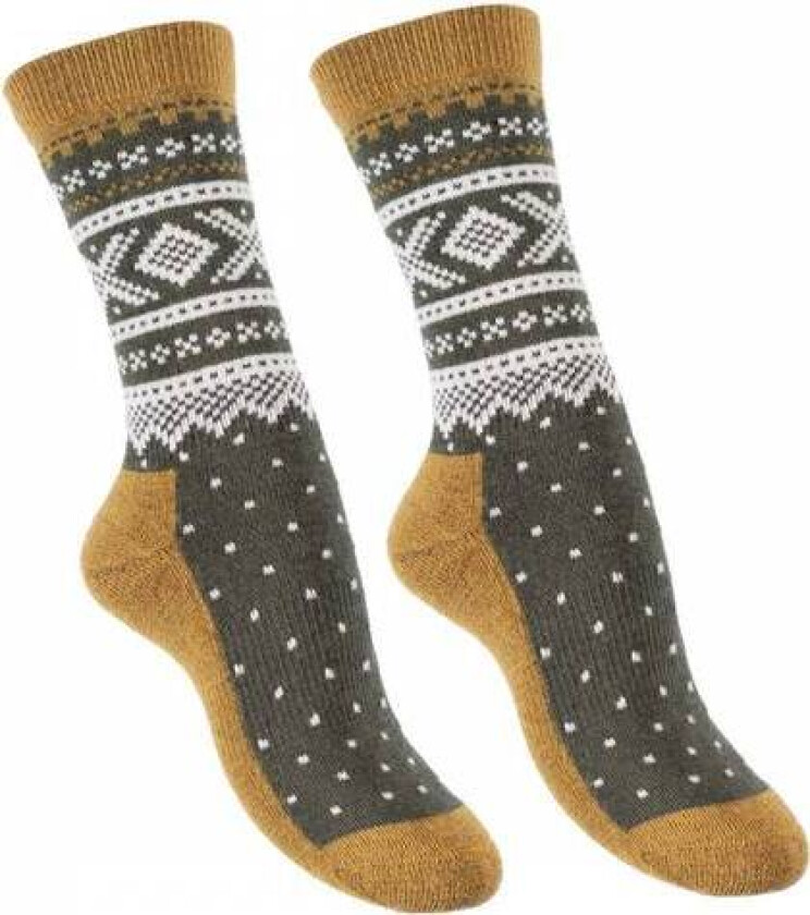 - Sokker i Ull Voksen Dark Mose