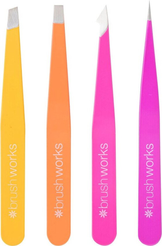 HD 4 Piece Combination Tweezer Set Brights