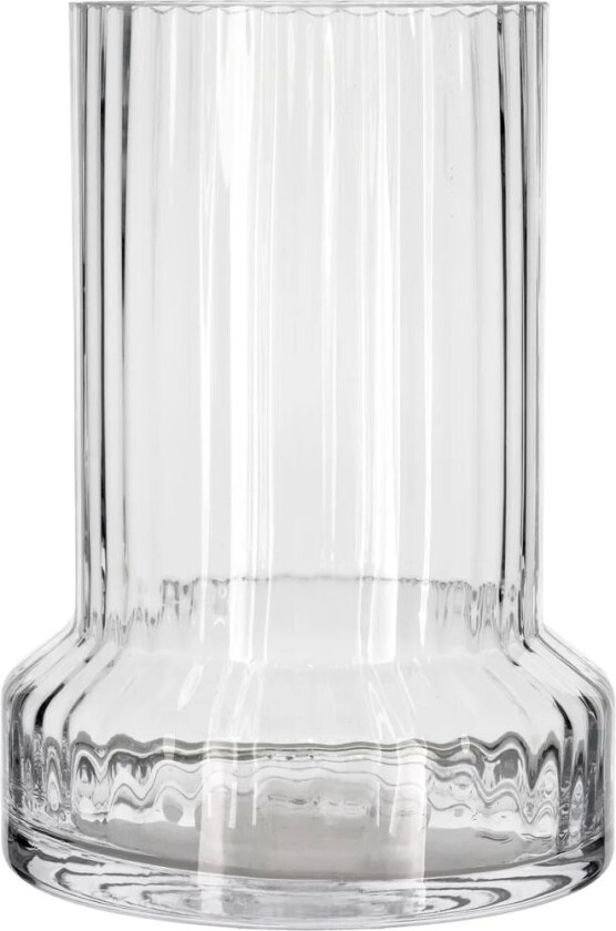 Hvils glassvase riflet Ø21 cm Clear