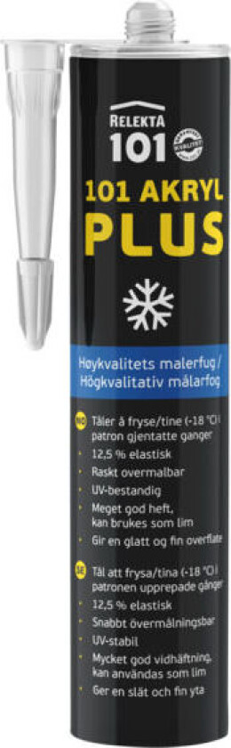 101 Akryl Plus Hvit 310 ml - 1800380
