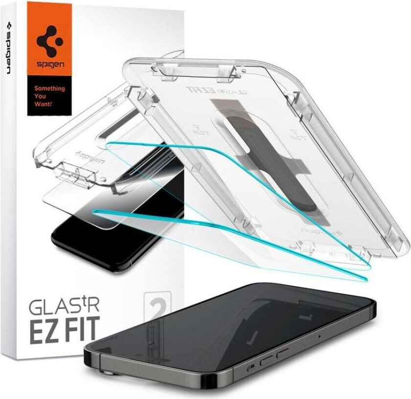 iPhone 14 Pro Max  EZ Fit Glas.tR Skjermbeskytter 2. Stk - Case Friendly - Gjennomsiktig