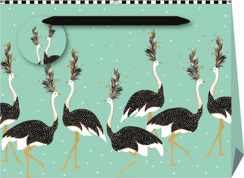 Bilde av Gavepose SM Dancing Ostriches Shopper