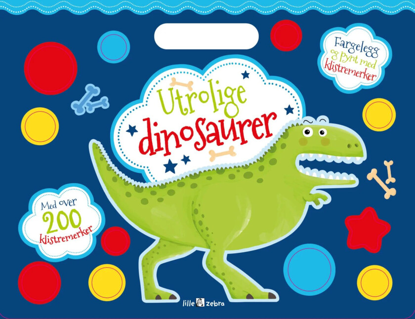 Utrolige dinosaurer. Fargelegg og pynt med klistremerker