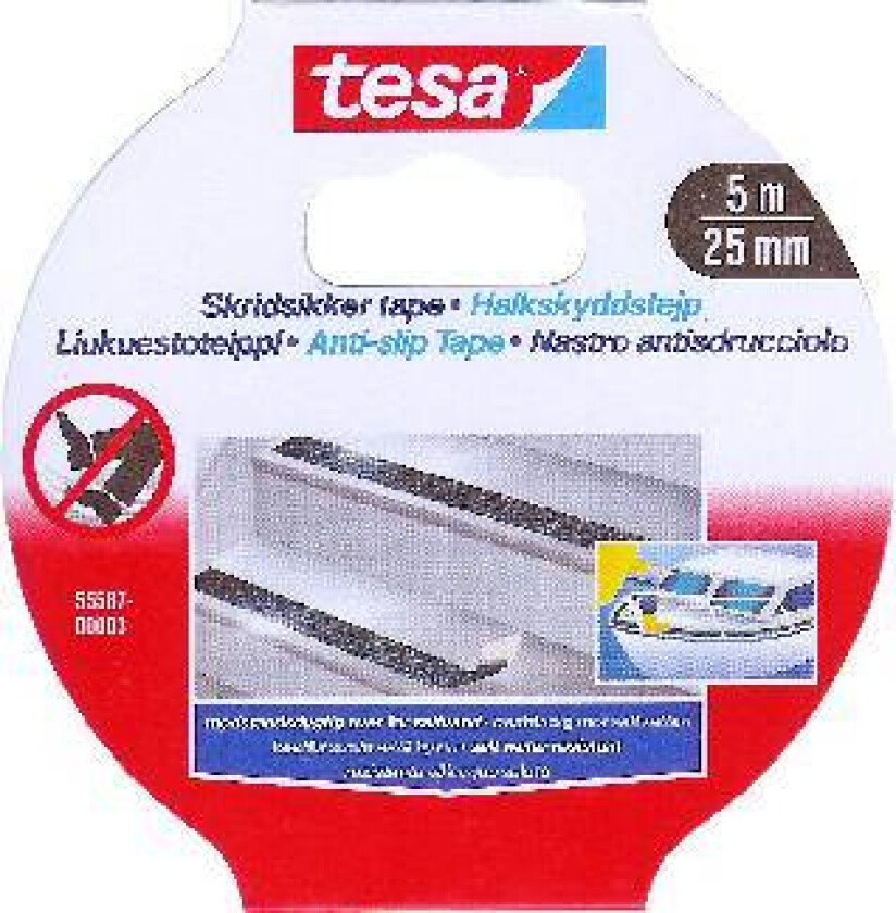 Anti-slip antiskli teip, 5m x 25mm, transparent