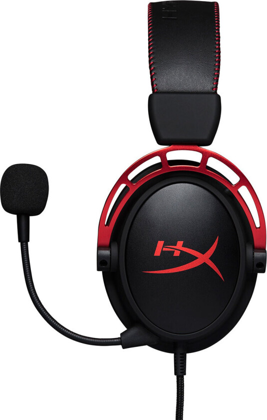 HyperX Cloud Alpha - Headset - fuld størrelse - kabling - 3,5 mm jackstik - sort & rød
