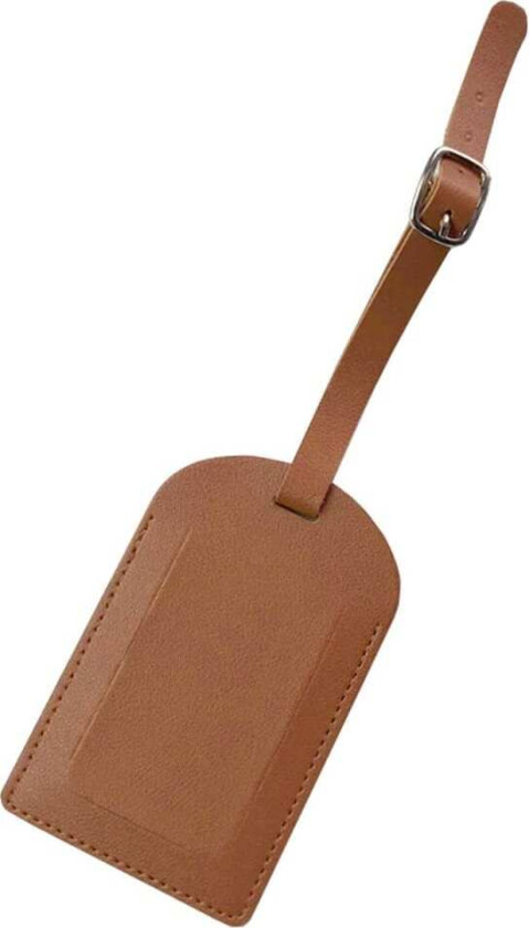 Bagasje tag PU Leather Leather Address Tag for koffertbrun
