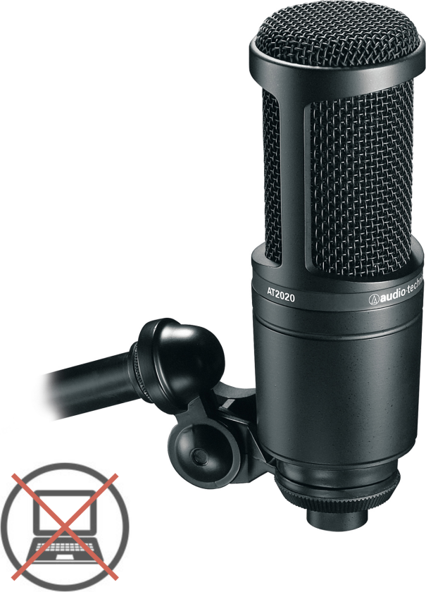 Audio Technica AT2020 Mikrofon med Stativ og Pop-skjold