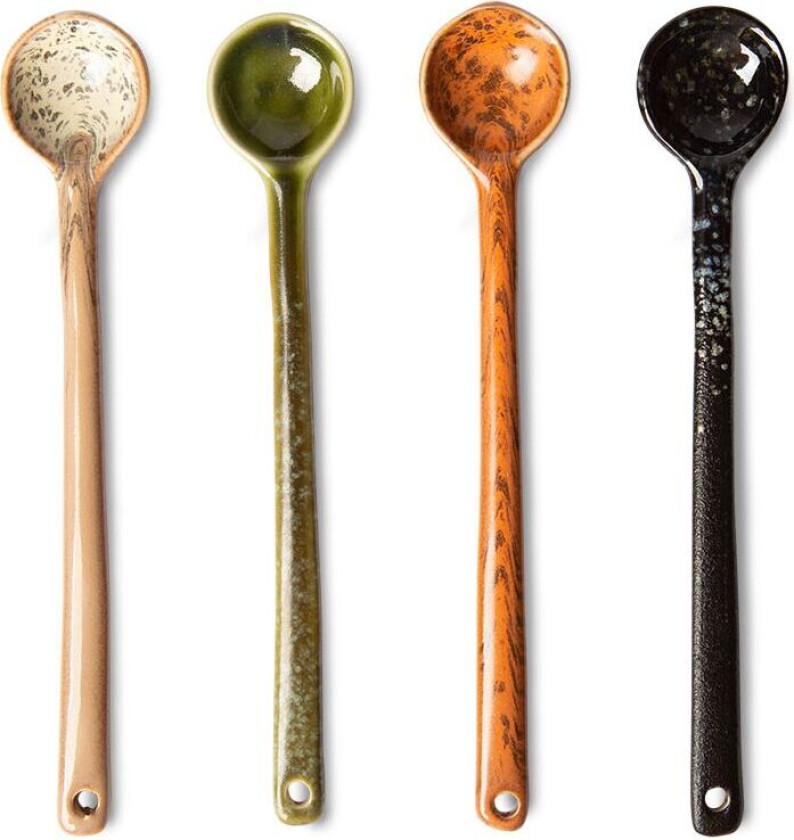 70's keramisk skje L 4-pk