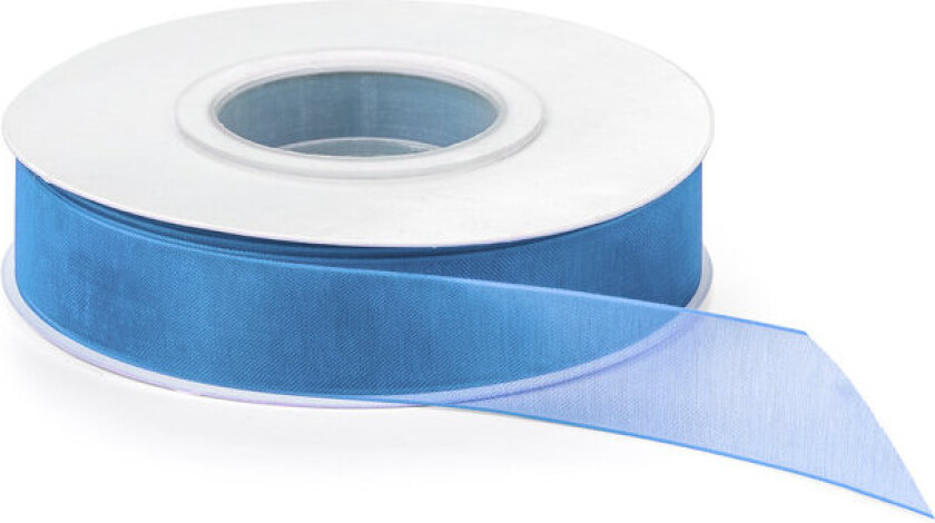Gavebånd Organza 40m - Blå