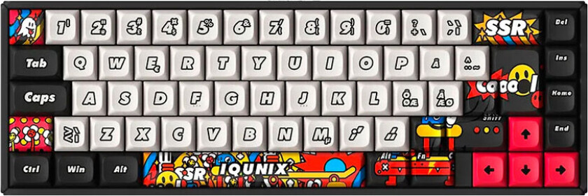 Iqunix F65 Graffiti Diary Ttc Gold Pink Kablet, Trådløs Nordisk Tastatur