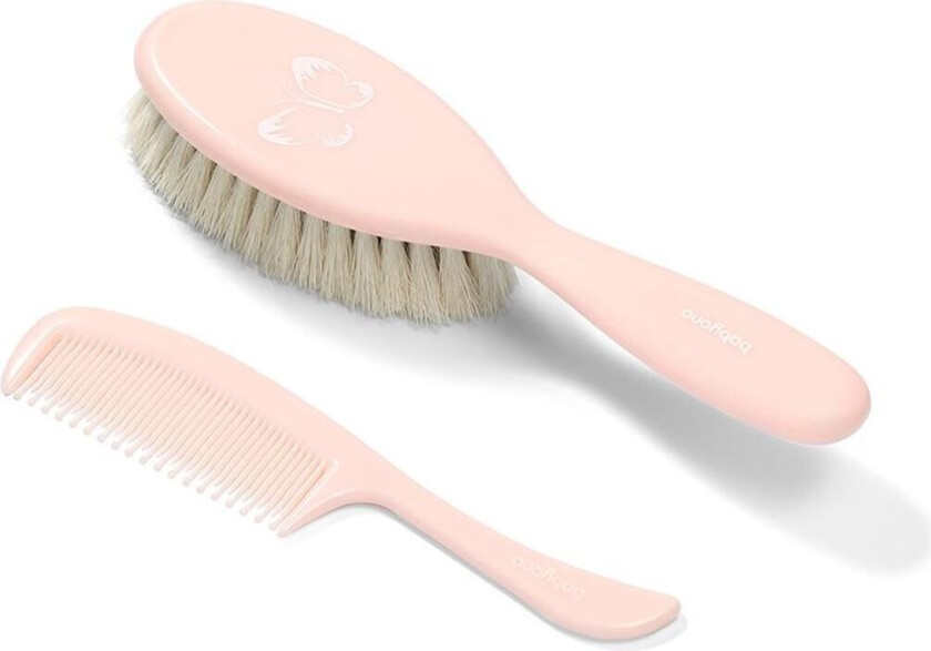 BABYONO Supermyk Babybørste og Babykam - Rosa
