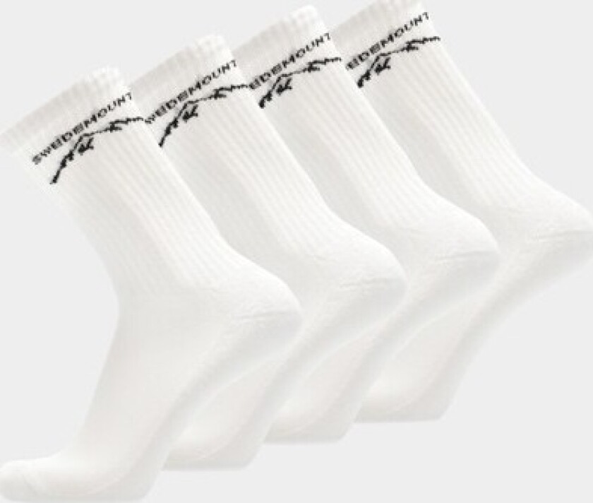 Sport Socks 4-Pack, White, 35-38,  Bomullssokker