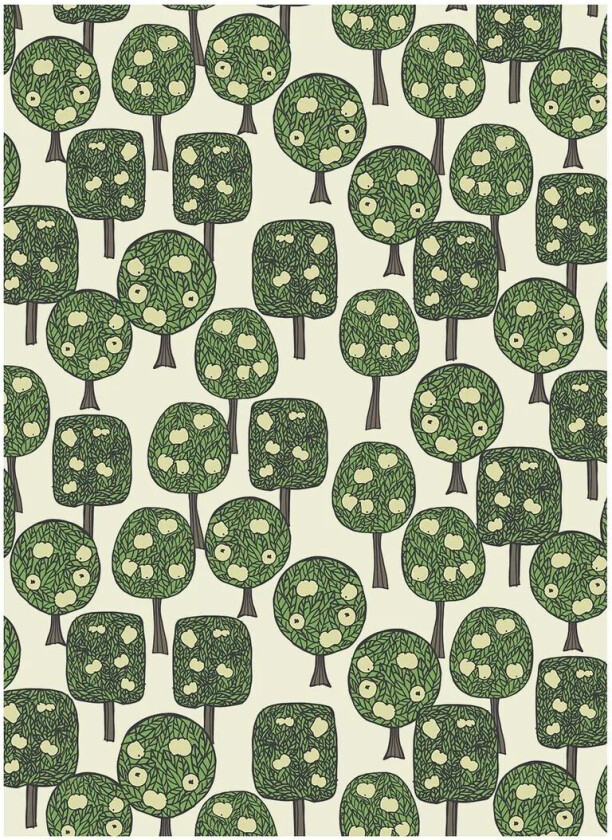 Äppelskogen voksduk Lysegrønn