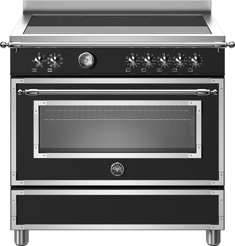 HER95I1ENET Heritage Induksjonskomfyr med ovn 90 cm, Matt Svart