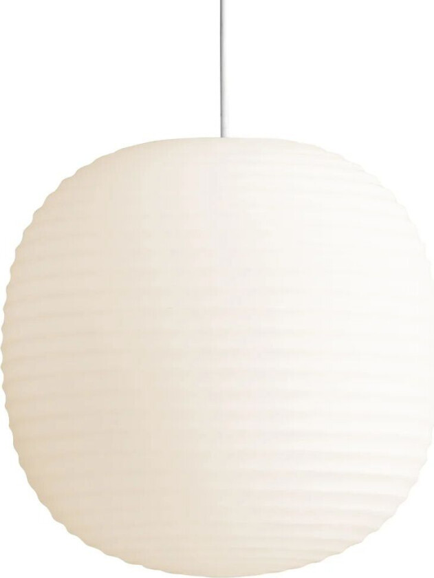 Lantern pendel medium Frosted white opal glass