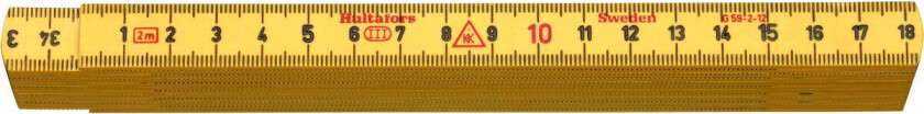 Bilde av G 59-2-12 GU Meterstokk 2 meter Gul