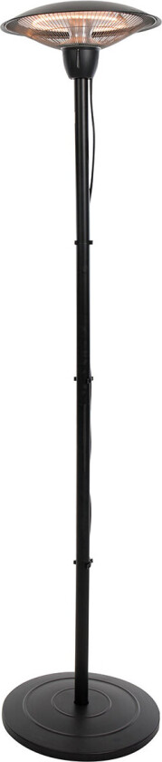 Stående terrassevarmer Barcelona 1500 W halogen svart