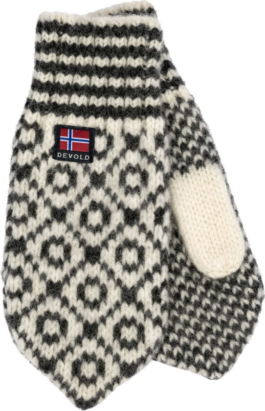 Svalbard Wool Mitten Offwhite/Anthracite