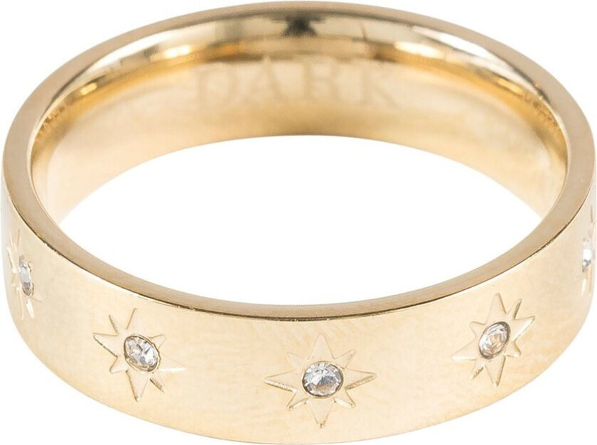 DARK Star Ring With Crystals Gold Size 1