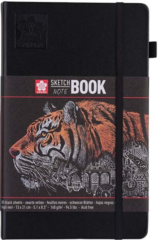 Sketch notebook 13x21cm 140g/m sort